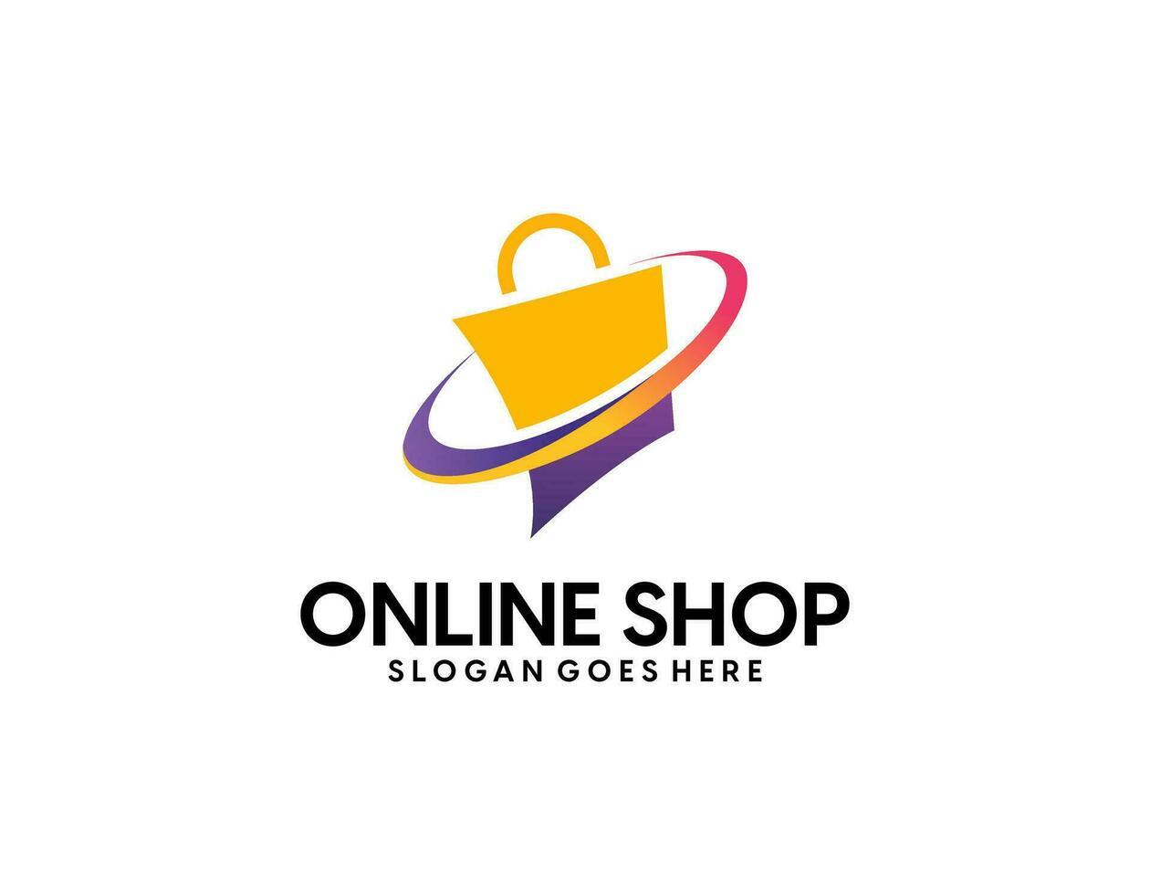 Online Shopping cart Logo design vector concept icon