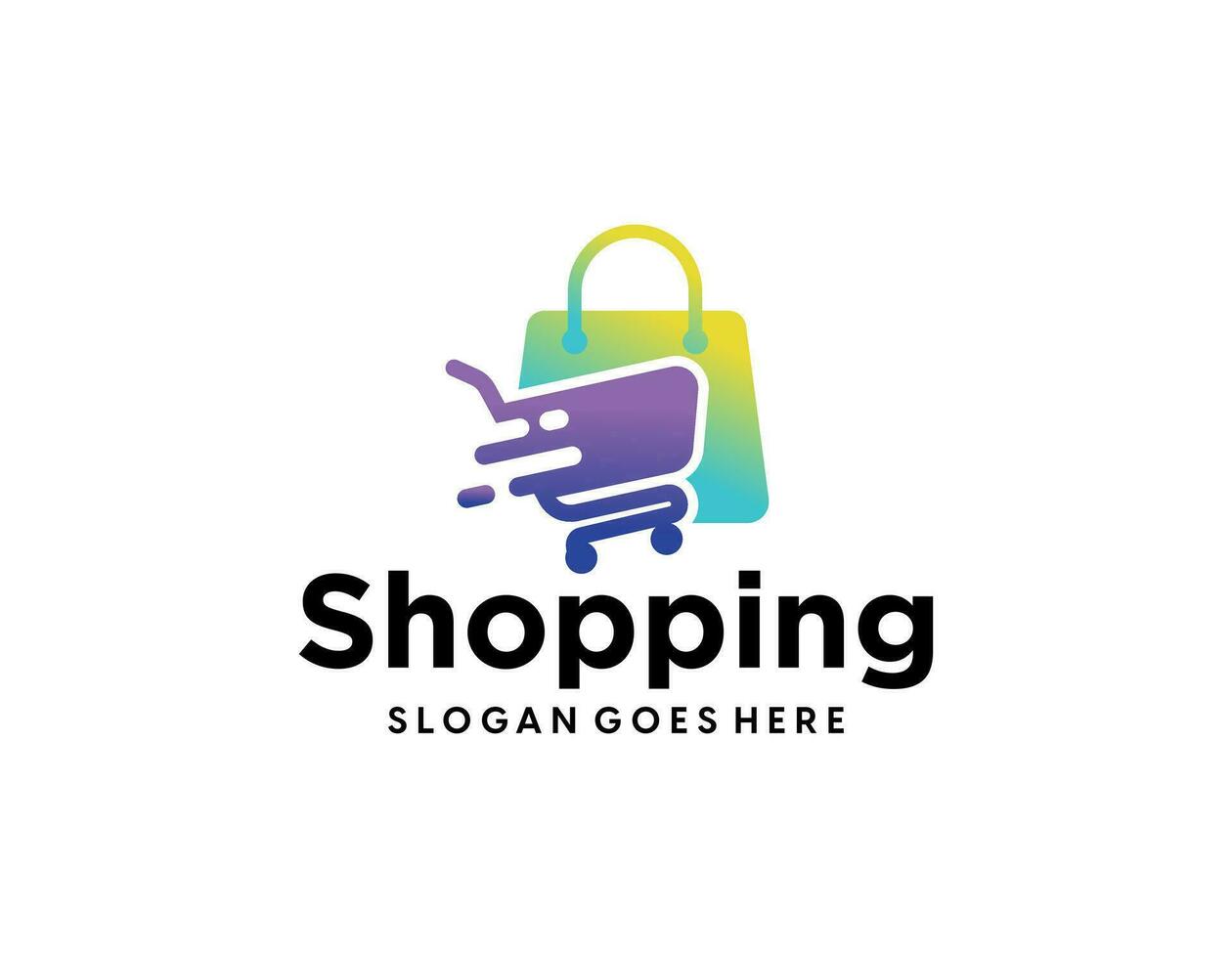 shop star logo designs, shopping bag logo symbol vector