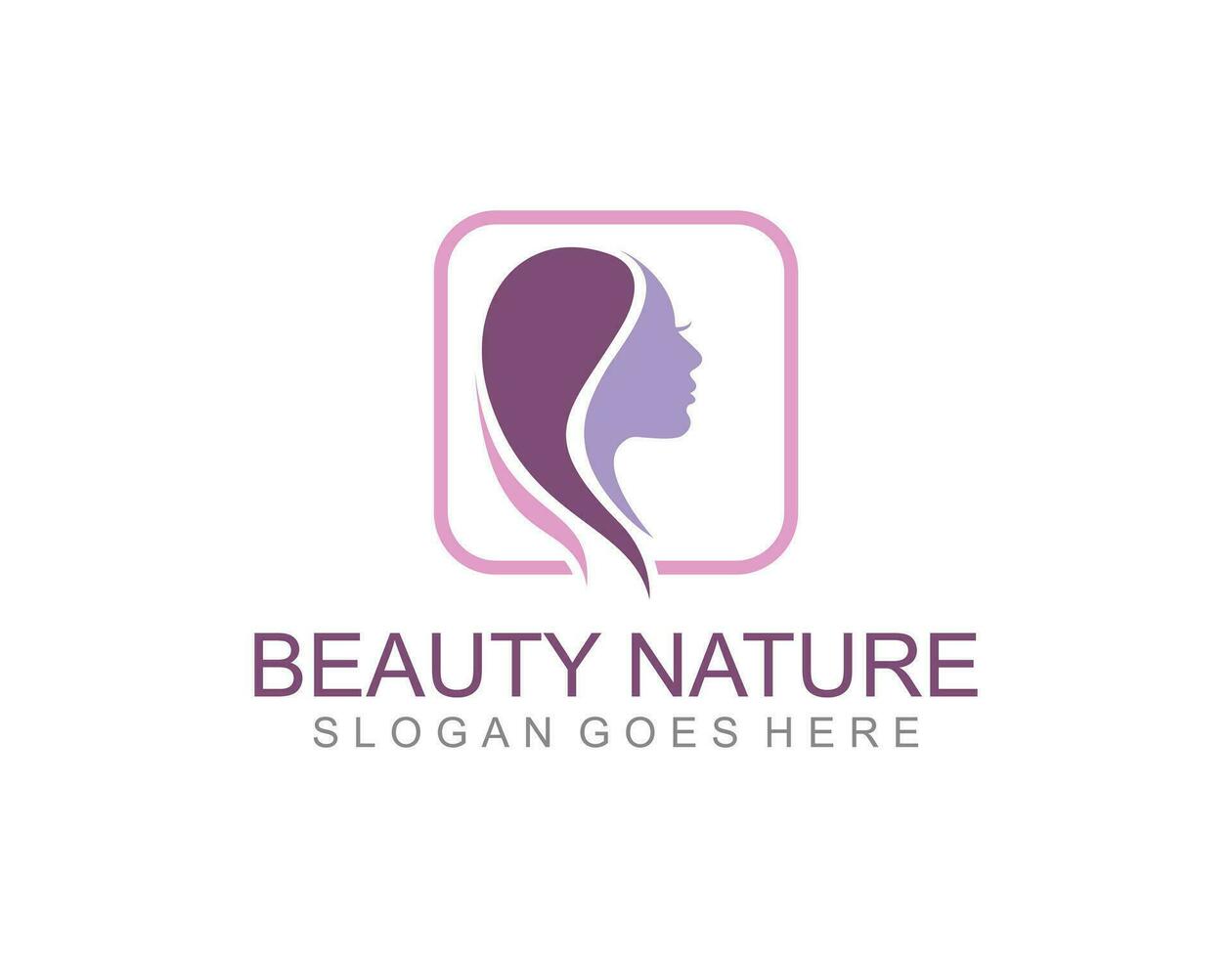 beauty haircut salon logo vector