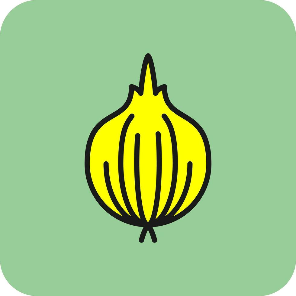 Red Onion Vector Icon Design