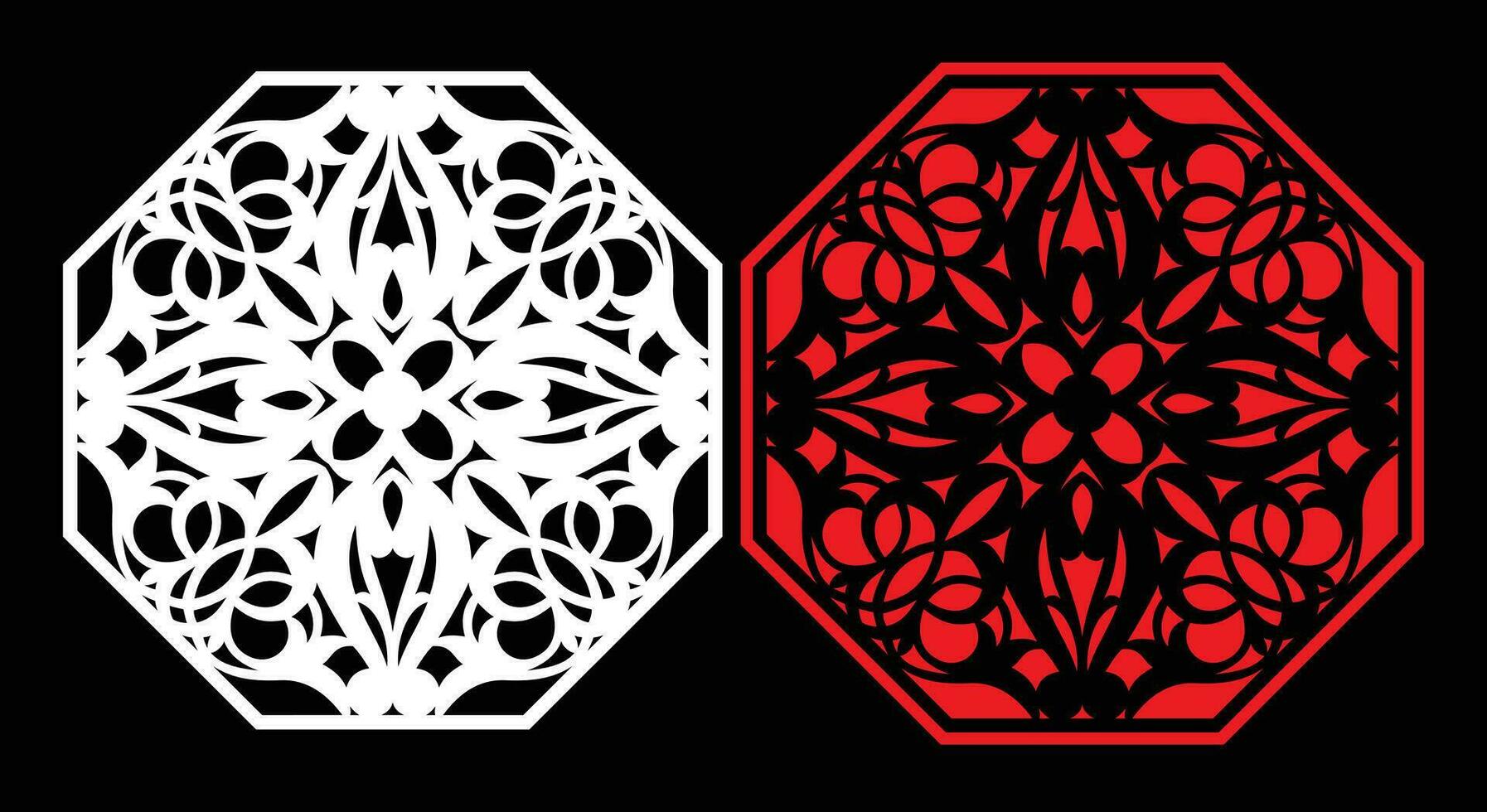 Decorative wall panels set Jali design CNC pattern,laser cutting pattern,router CNCcutting.Jali Laser cut decorative panel set with lace pattern. vector