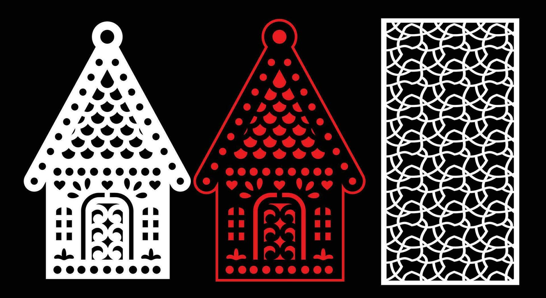 Decorative wall panels set Jali design CNC pattern,laser cutting pattern,router CNCcutting.Jali Laser cut decorative panel set with lace pattern. vector