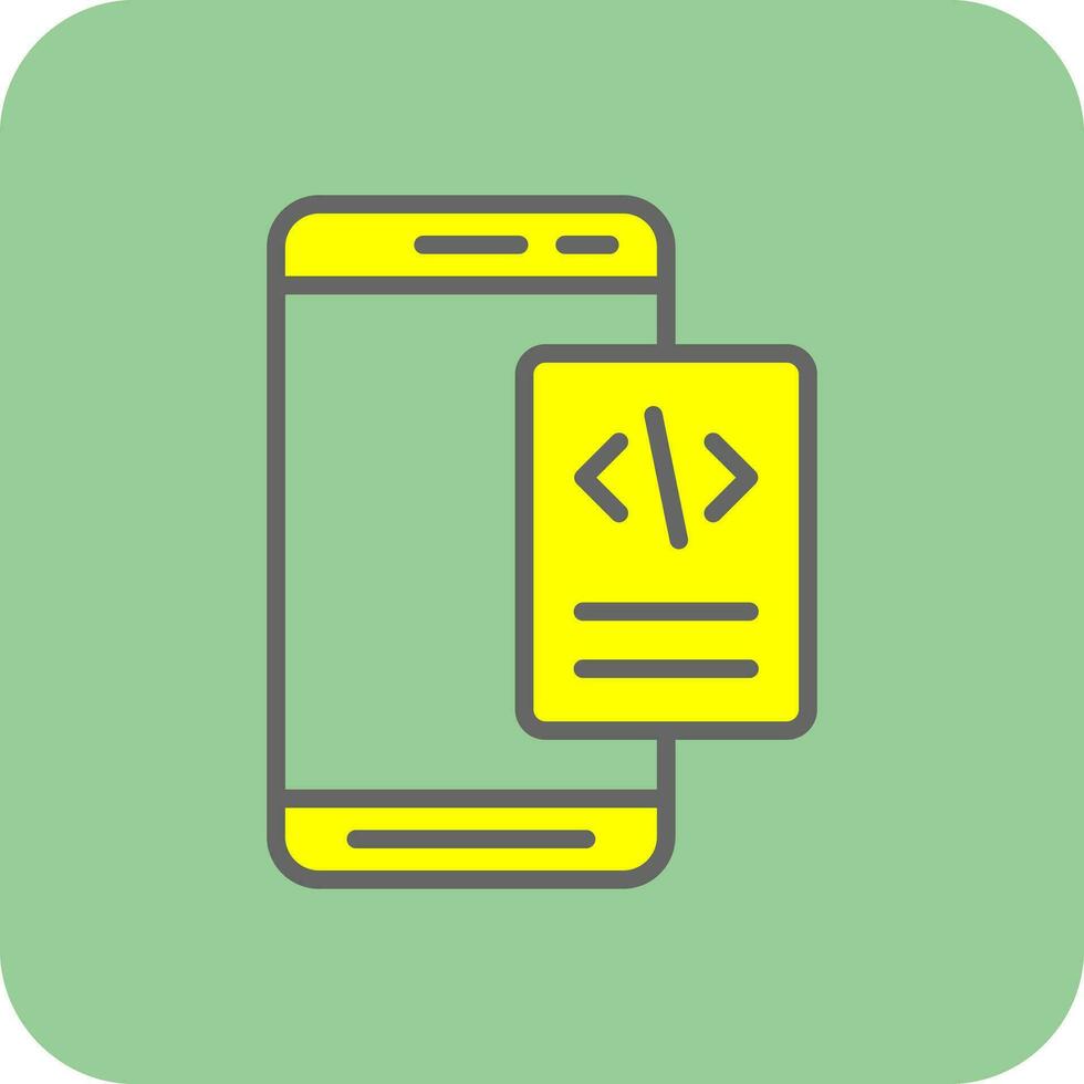 Mobile Coding  Vector Icon Design