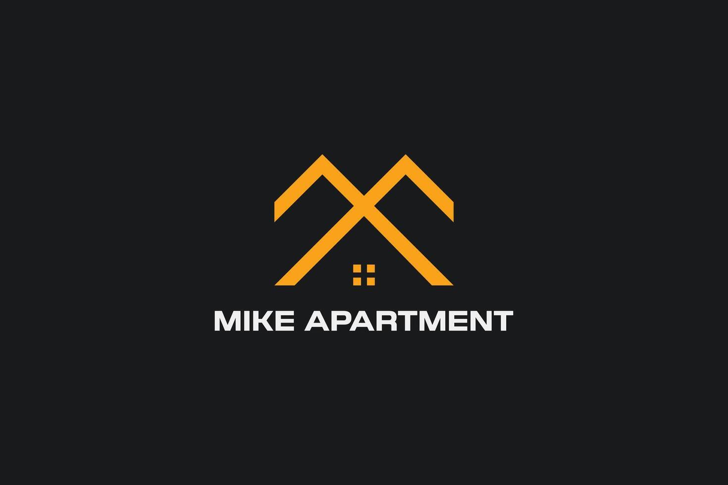 M A latter  building logo vector