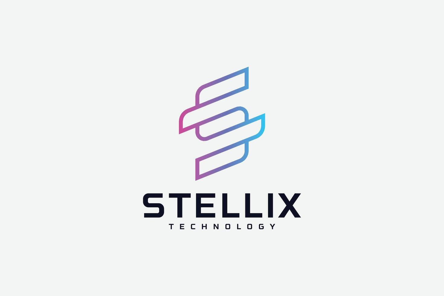 S latter technology logo and icon vector