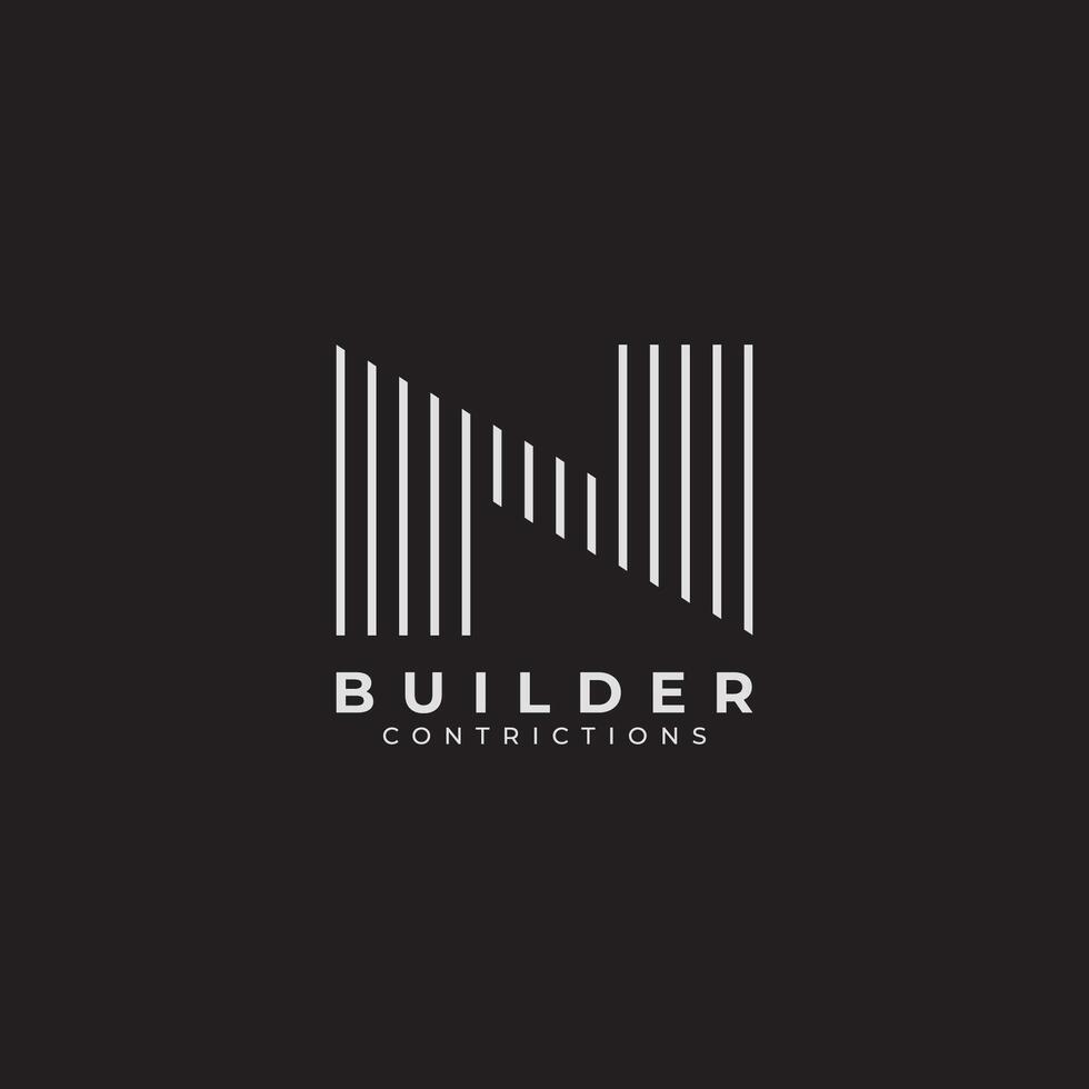N latter real estate logo vector
