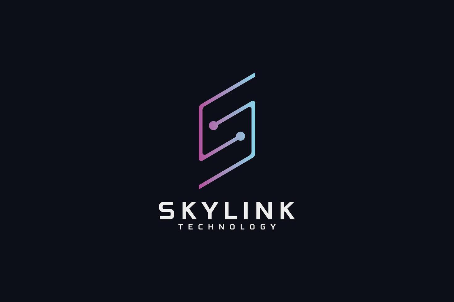 S latter technology logo and icon vector