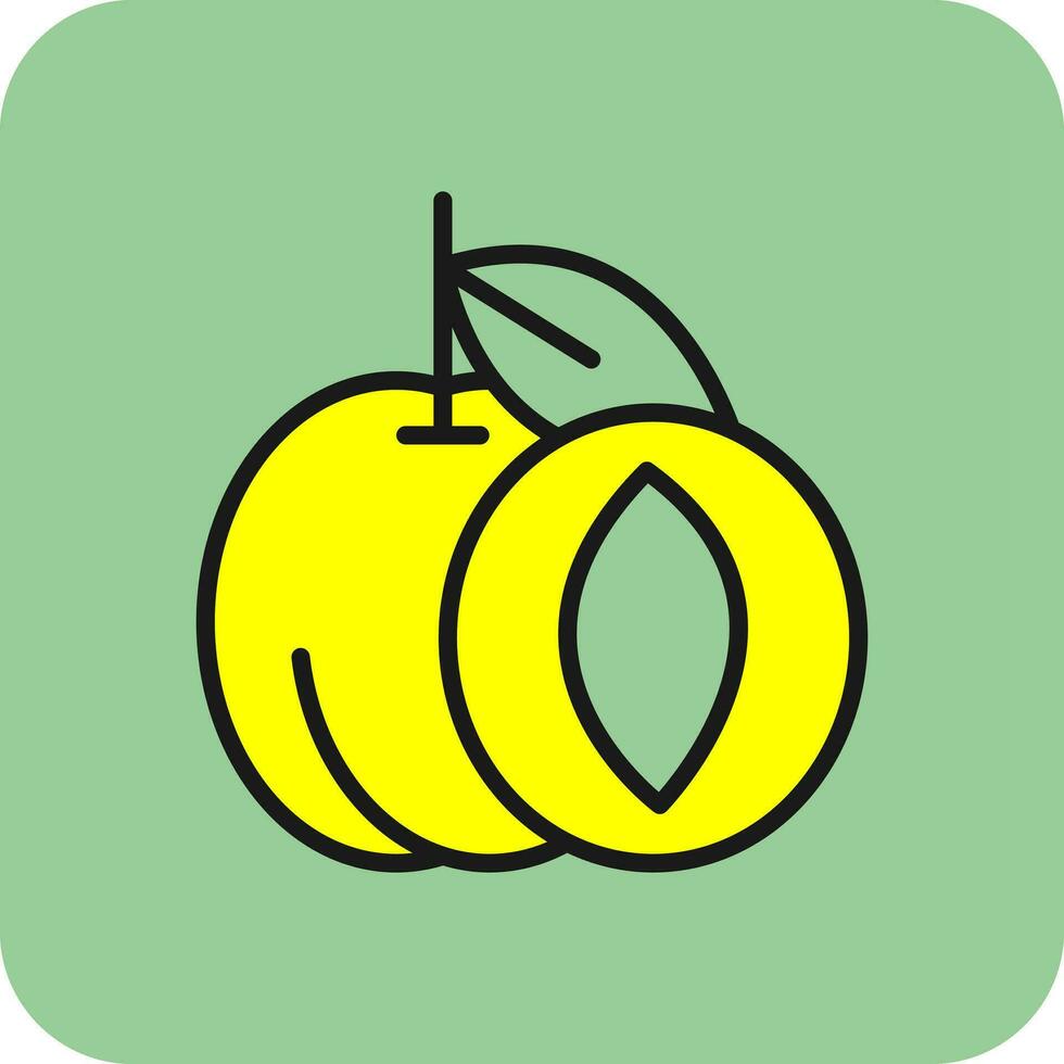 Apricot Vector Icon Design