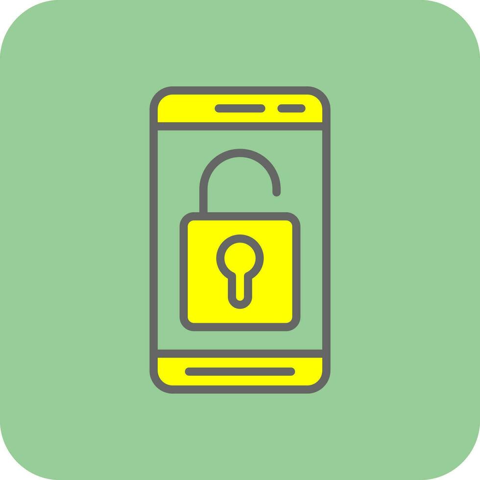 Mobile Unlock  Vector Icon Design