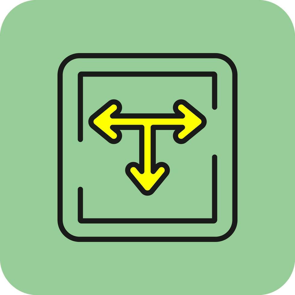 T Junction Vector Icon Design