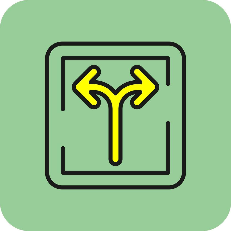 Two Way Vector Icon Design