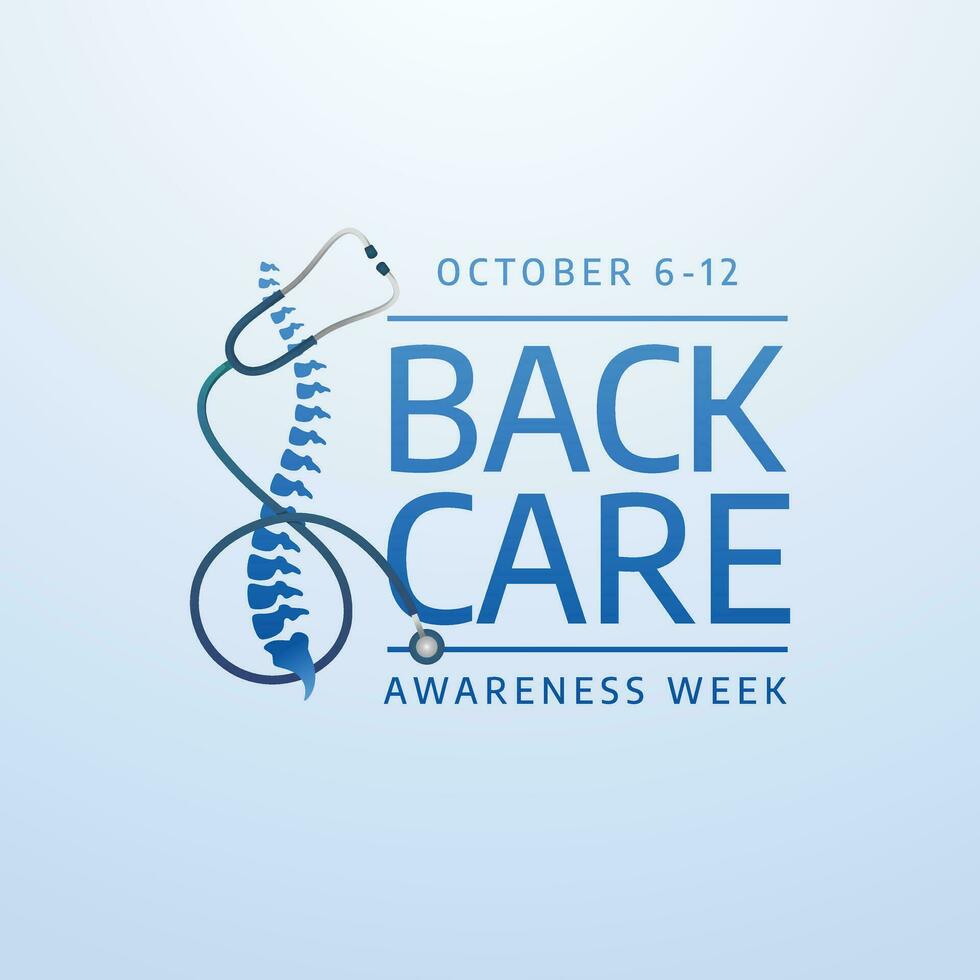 Back Care Awareness Week design template good for celebration usage. back bone vector illustration. flat design. eps 10.