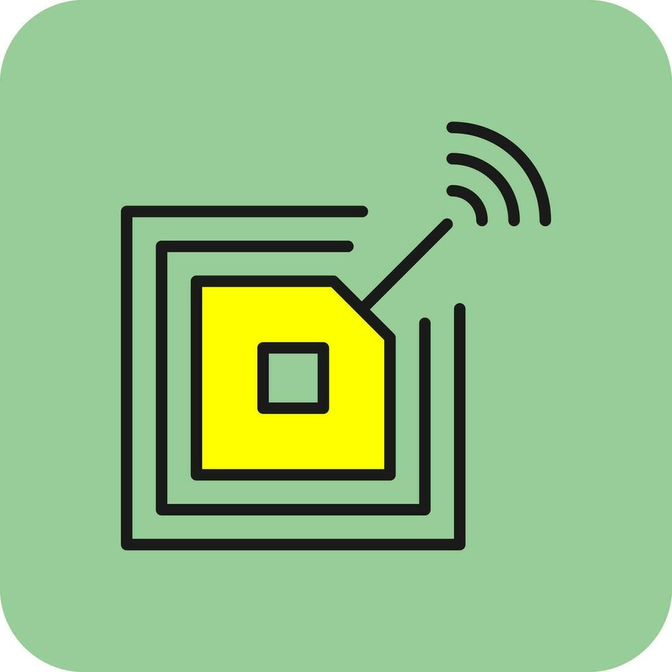 Rfid chip Vector Icon Design