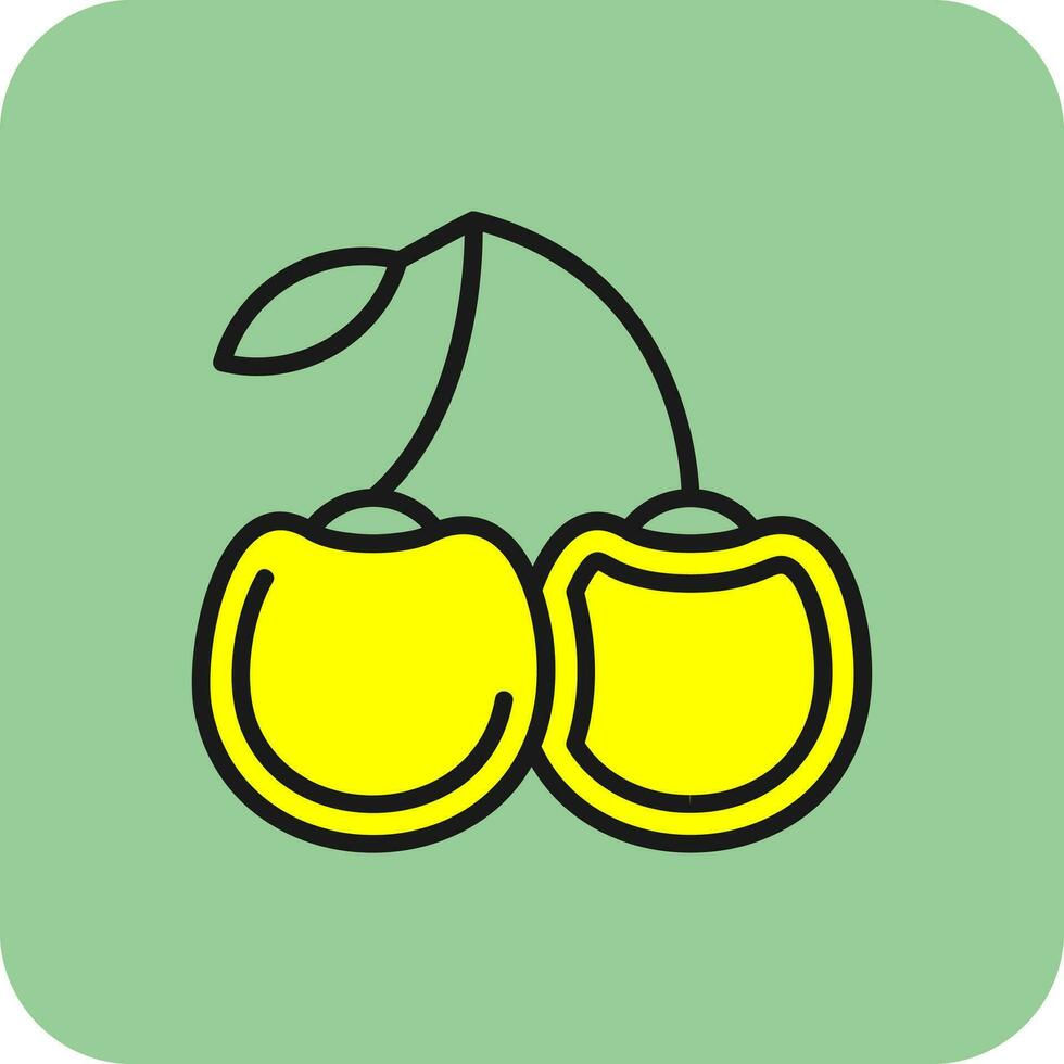 Cherries Vector Icon Design