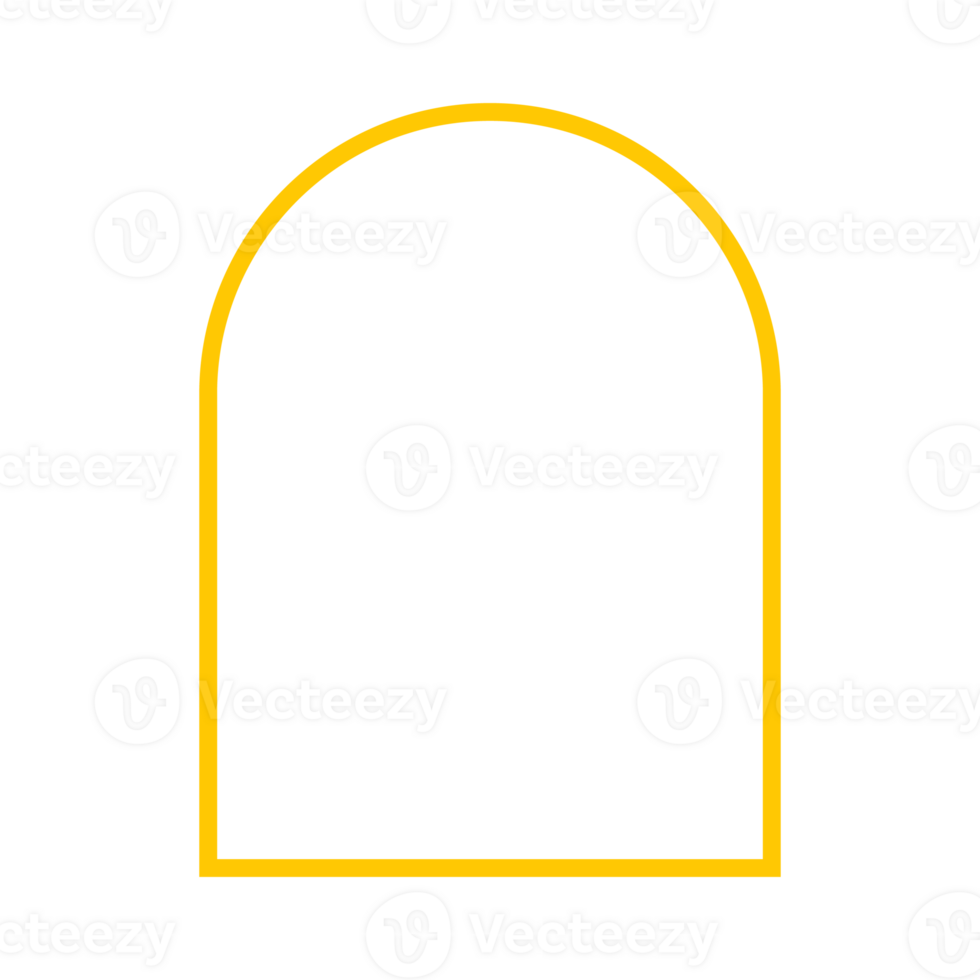 Long Arch Shape 50 Geometric Brutalist Shape Set Outline Style 28046520 PNG