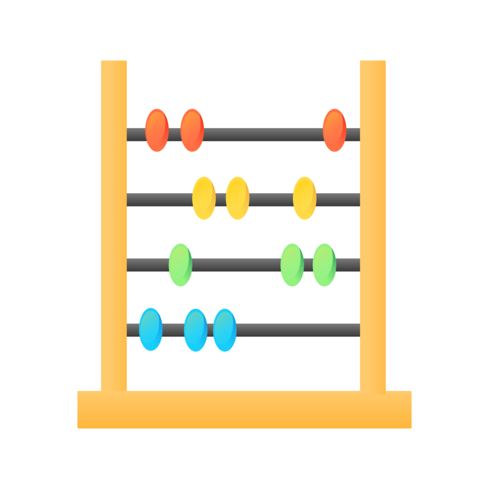 Abacus School Icon Set Fill Style png