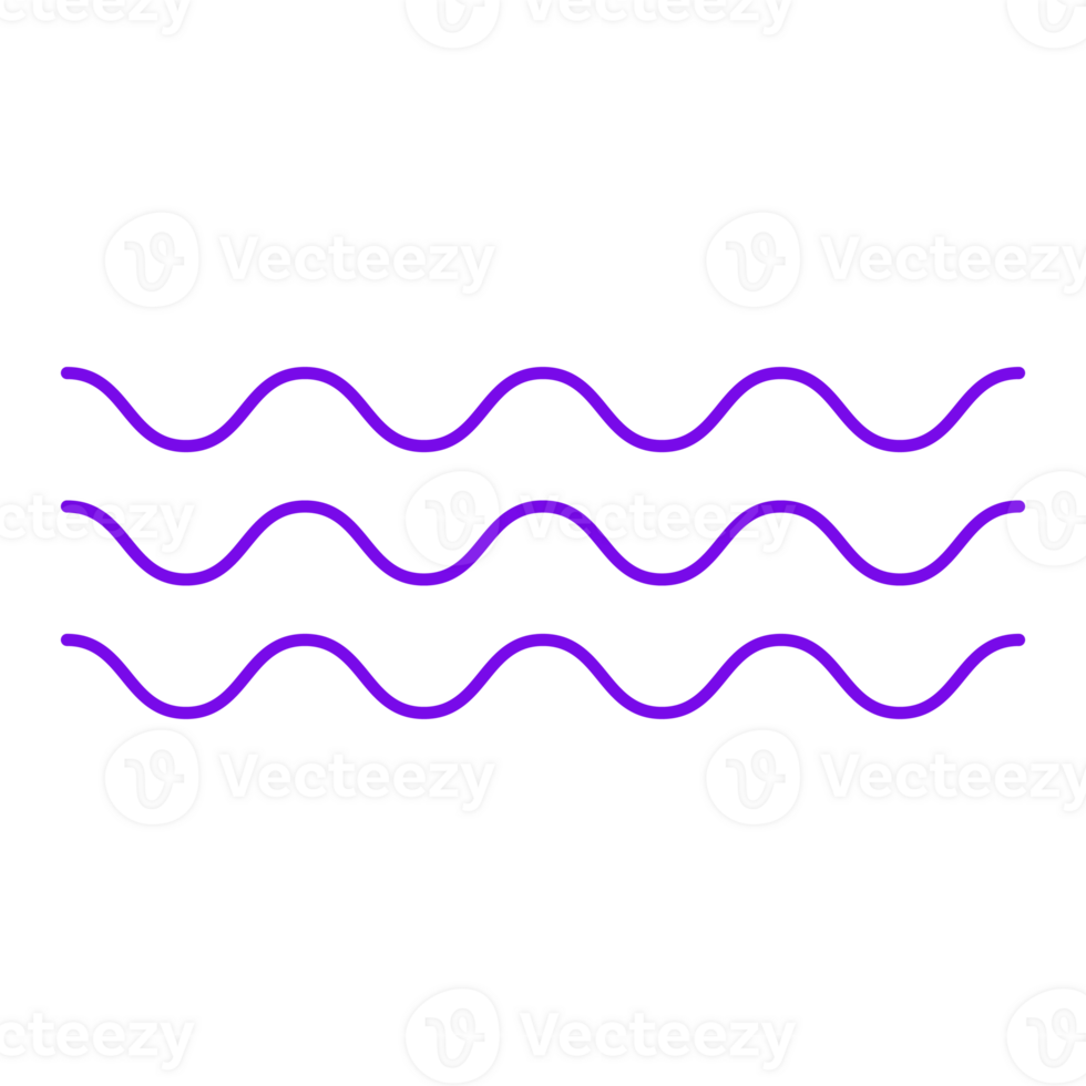 Wavy Line Geometric Brutalist Shape Set Outline Style png