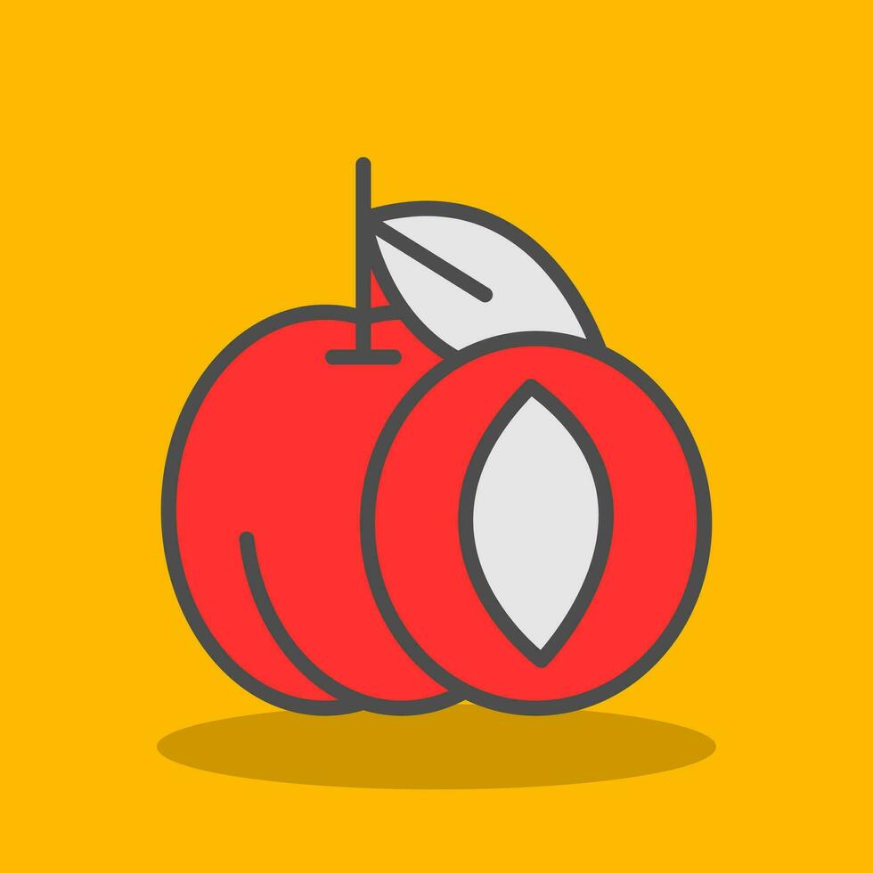 Apricot Vector Icon Design