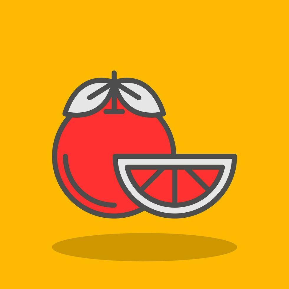 Tangerine Vector Icon Design