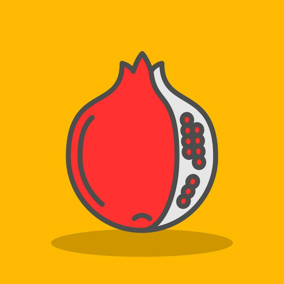 Pomegranate Vector Icon Design