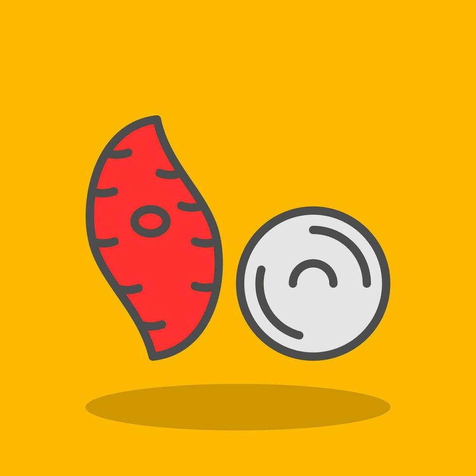 Yam Vector Icon Design