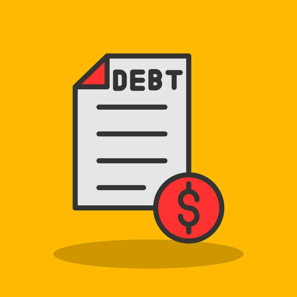 Debt Vector Icon Design