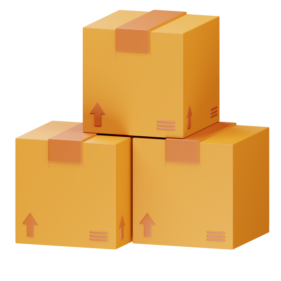 3d pile of cardboard png