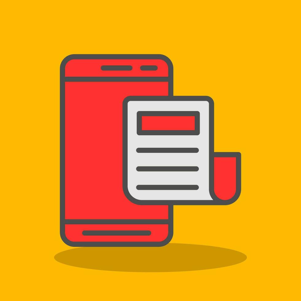 Mobile Newspaper  Vector Icon Design