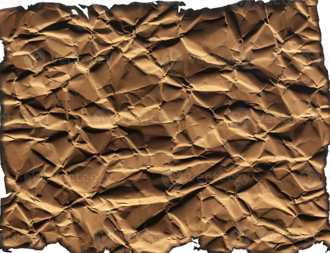 Photo view of crinkled paper texture background