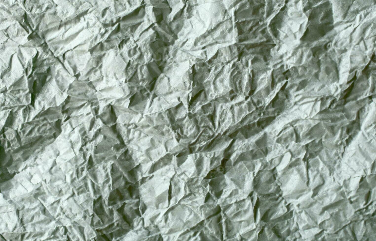 Photo view of crinkled paper texture background