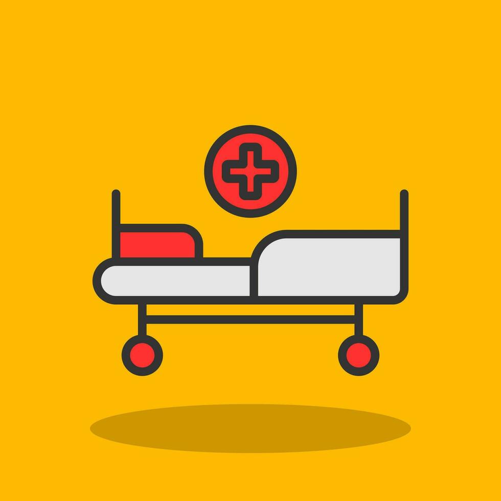 Medical Bed Vector Icon Design