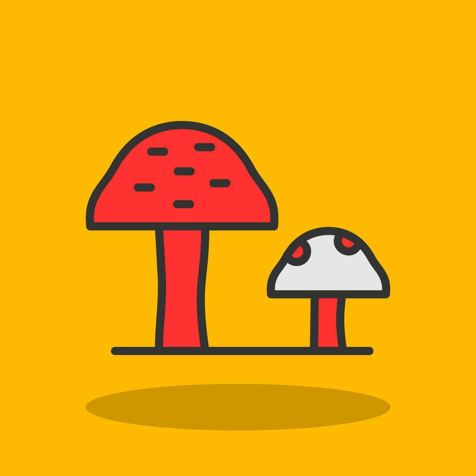 Mushrooms Vector Icon Design