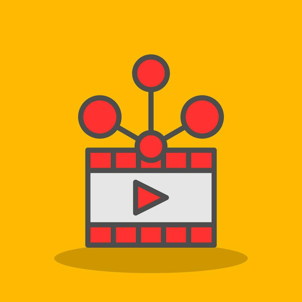 Video sharing Vector Icon Design