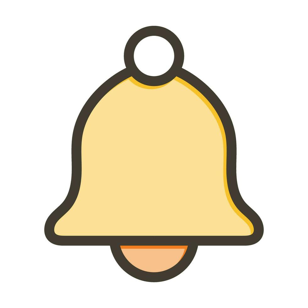 Bell Vector Thick Line Filled Colors Icon For Personal And Commercial Use.