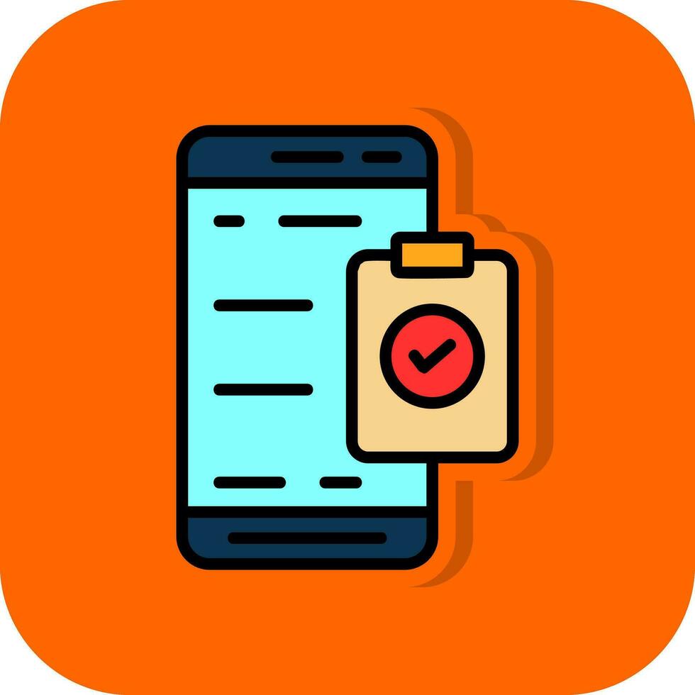 Mobile Check List  Vector Icon Design