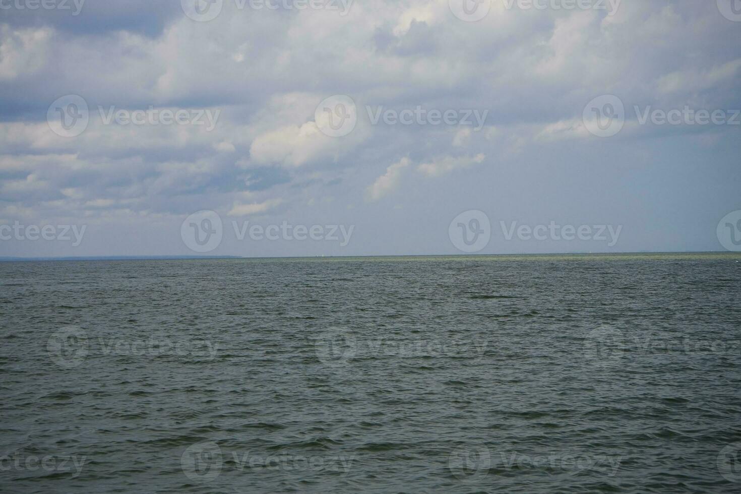 landscape of the blue Baltic sea in Poland and the beach on a sunny warm day photo