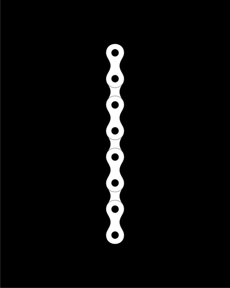 silueta de el cadena para motocicleta, bicicleta o bicicleta, maquinaria, para Arte ilustración, logo tipo, pictograma, sitio web o gráfico diseño elemento. vector ilustración