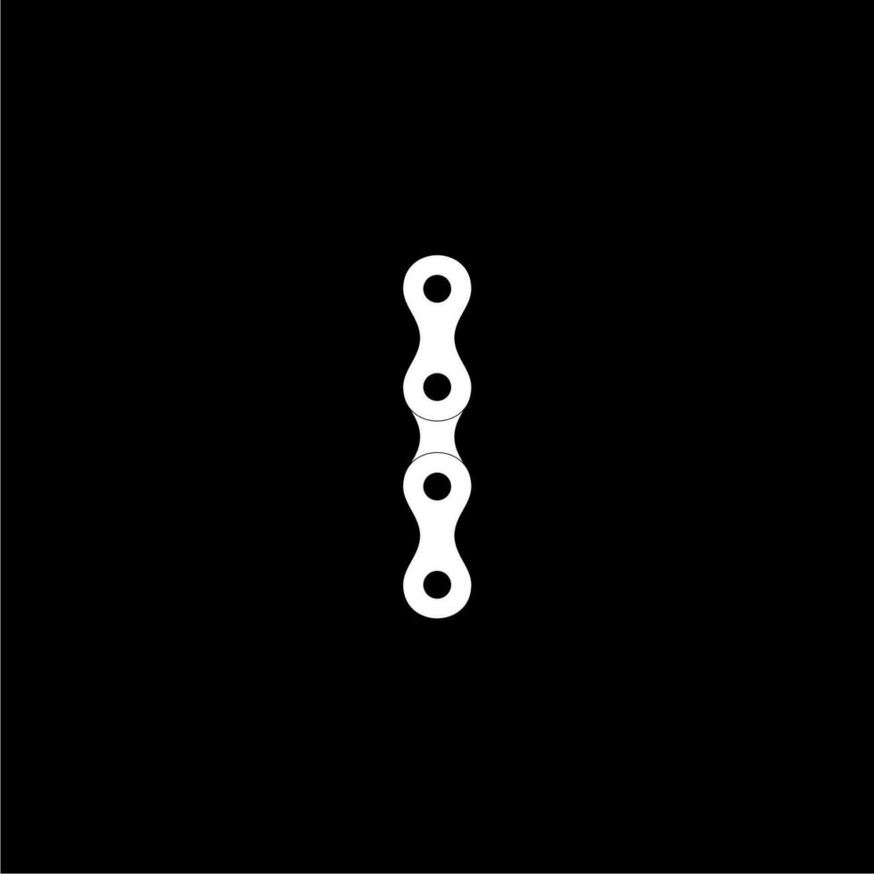 Silhouette of the Chain for Motorcycle, Bike or Bicycle, Machinery, for Art Illustration, Logo Type, Pictogram, Website or Graphic Design Element. Vector Illustration