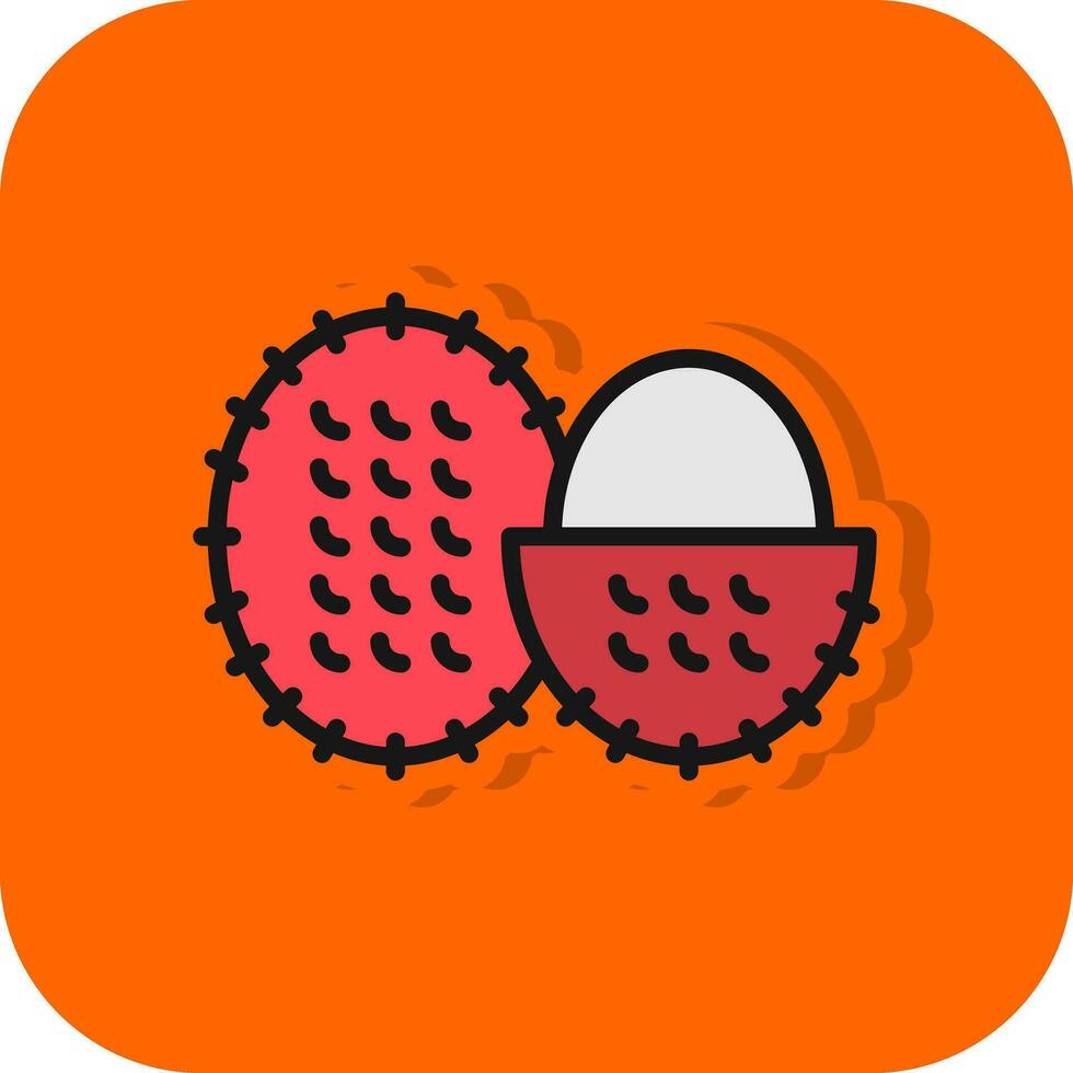 rambután vector icono diseño