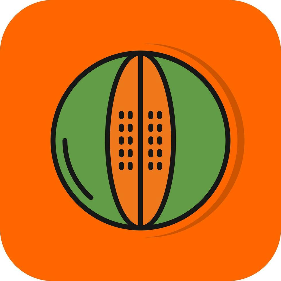 Melon Cantaloupe Vector Icon Design