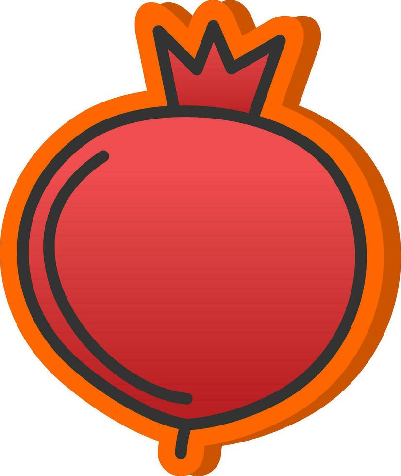 Pomegranate Vector Icon Design