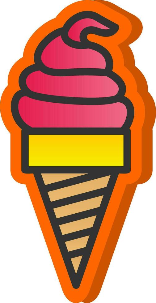 Ice Cream Vector Icon Design
