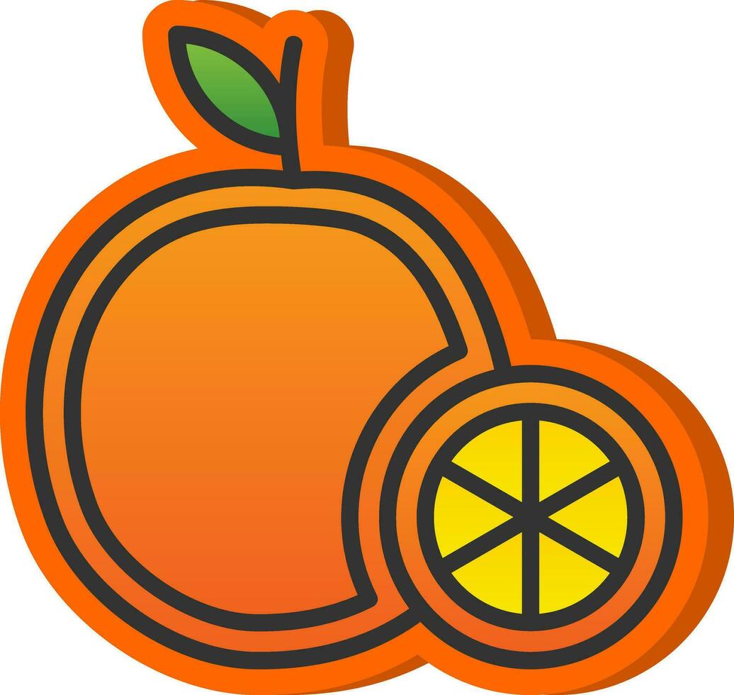 diseño de icono de vector naranja