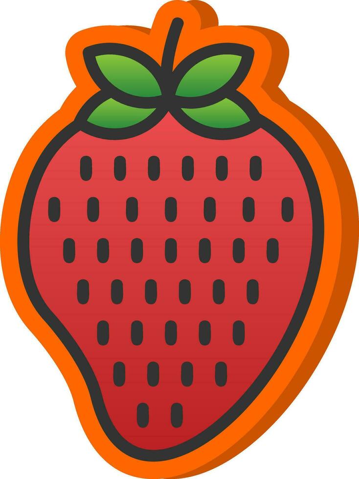 Strawberry Vector Icon Design