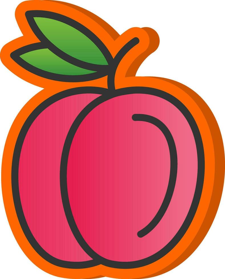 Peach Vector Icon Design