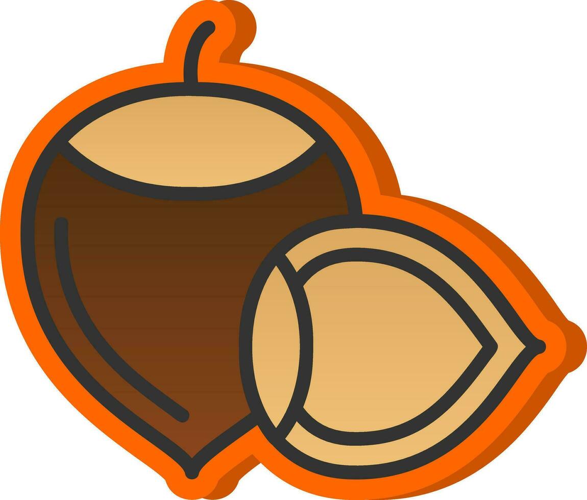 Hazelnut Vector Icon Design
