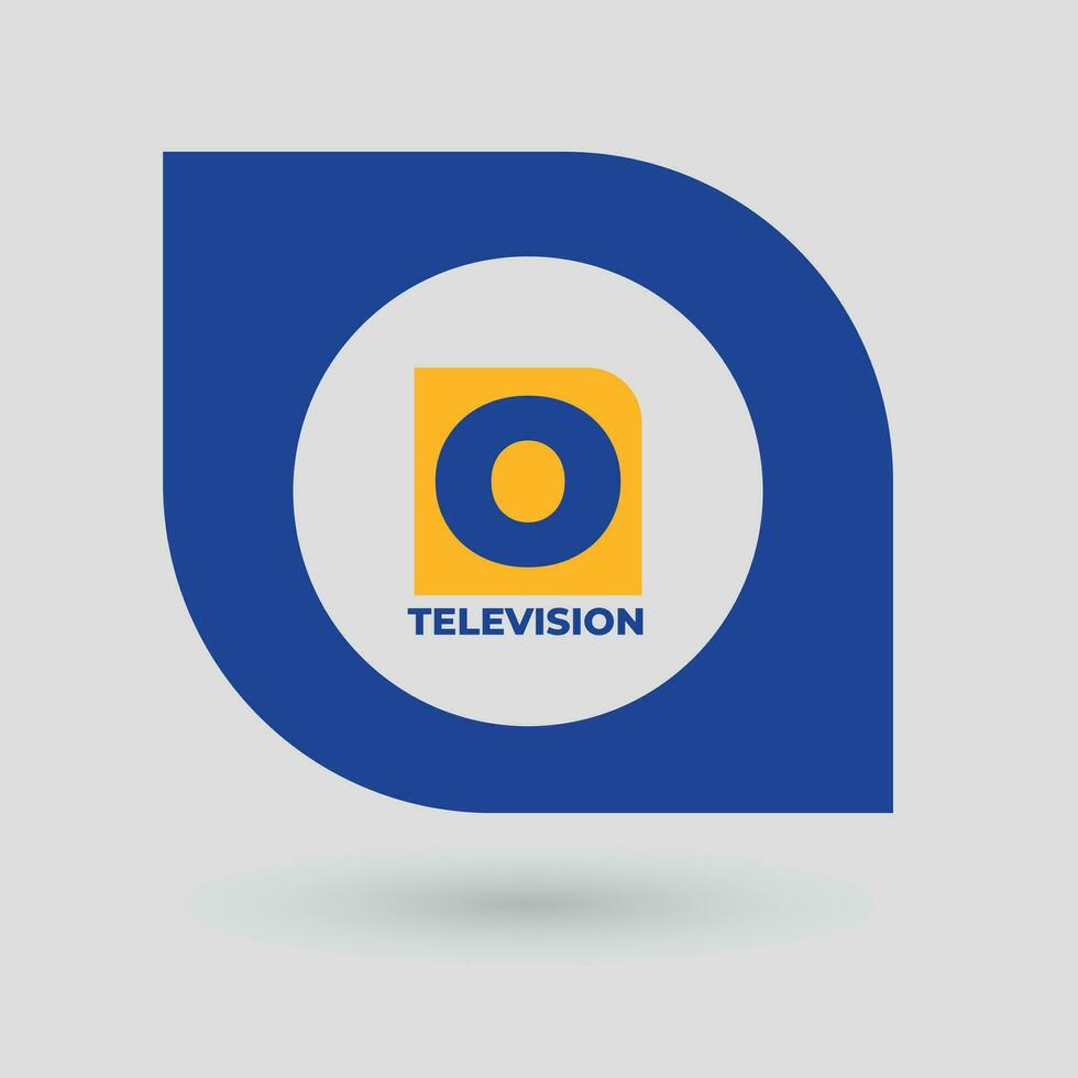 Professional TV Channel Logo Design Concept vector illustration