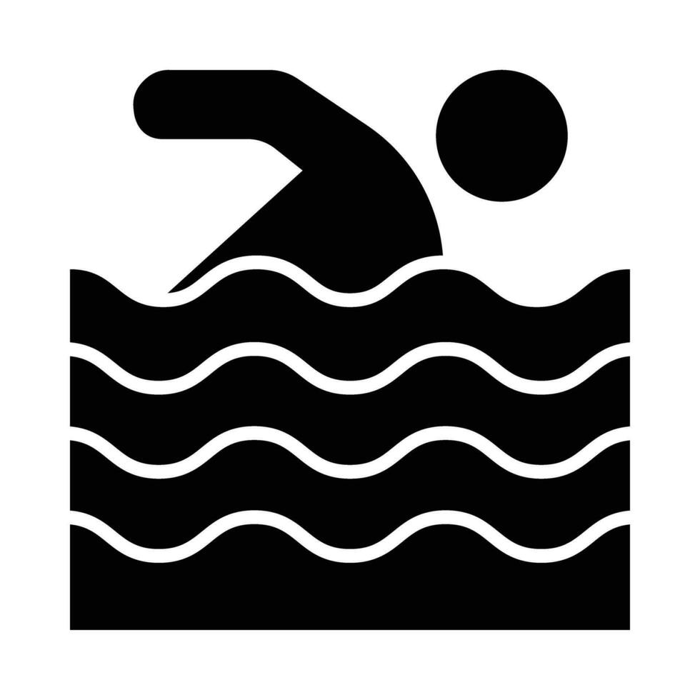 nadando vector glifo icono para personal y comercial usar.