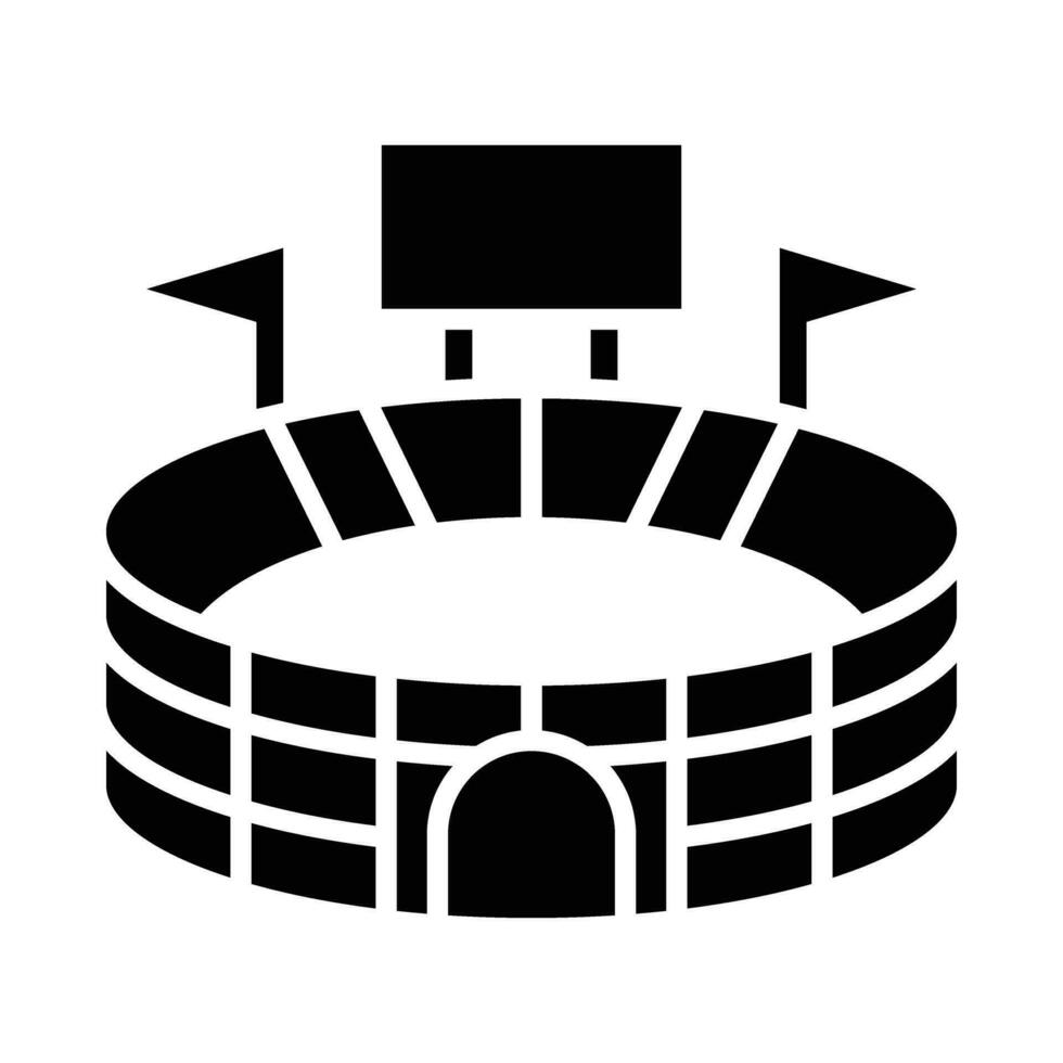 Stadium Vector Glyph Icon For Personal And Commercial Use.
