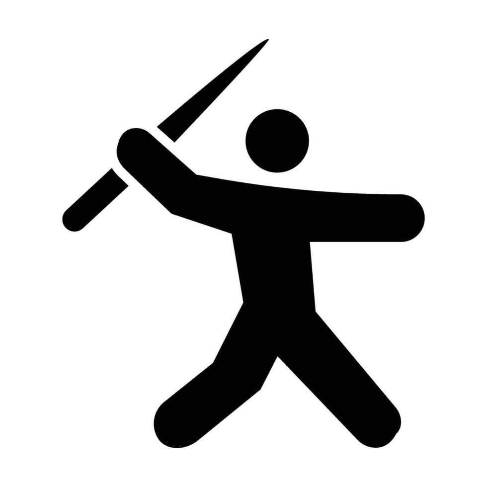 Javelin Vector Glyph Icon For Personal And Commercial Use.